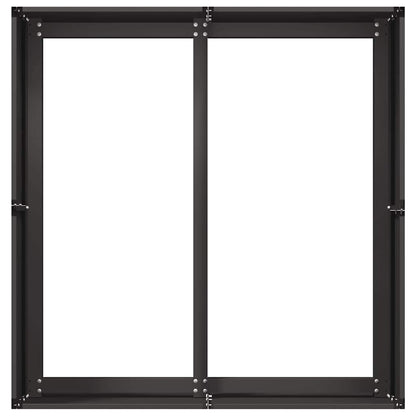 Jardinera De Acero Laminado En Frío Negro 80x80x40 Cm_4