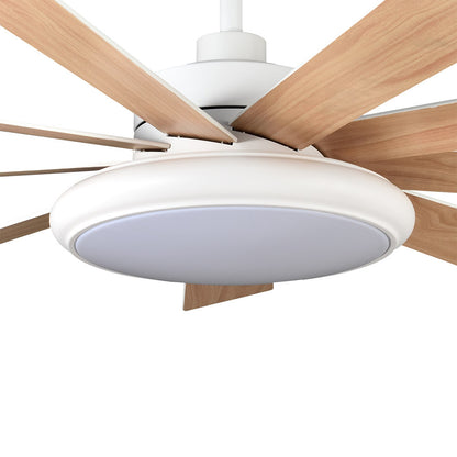 Ventilador Dc Pireo 36w Blanco 9 Aspas Blanca/haya 6 Vel 3colores 3800lm 132d C/remoto, Memoria Y Temporizador_3