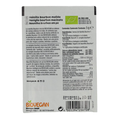Pó de Baunilha Bourbon Biovegano Biológico 5 g