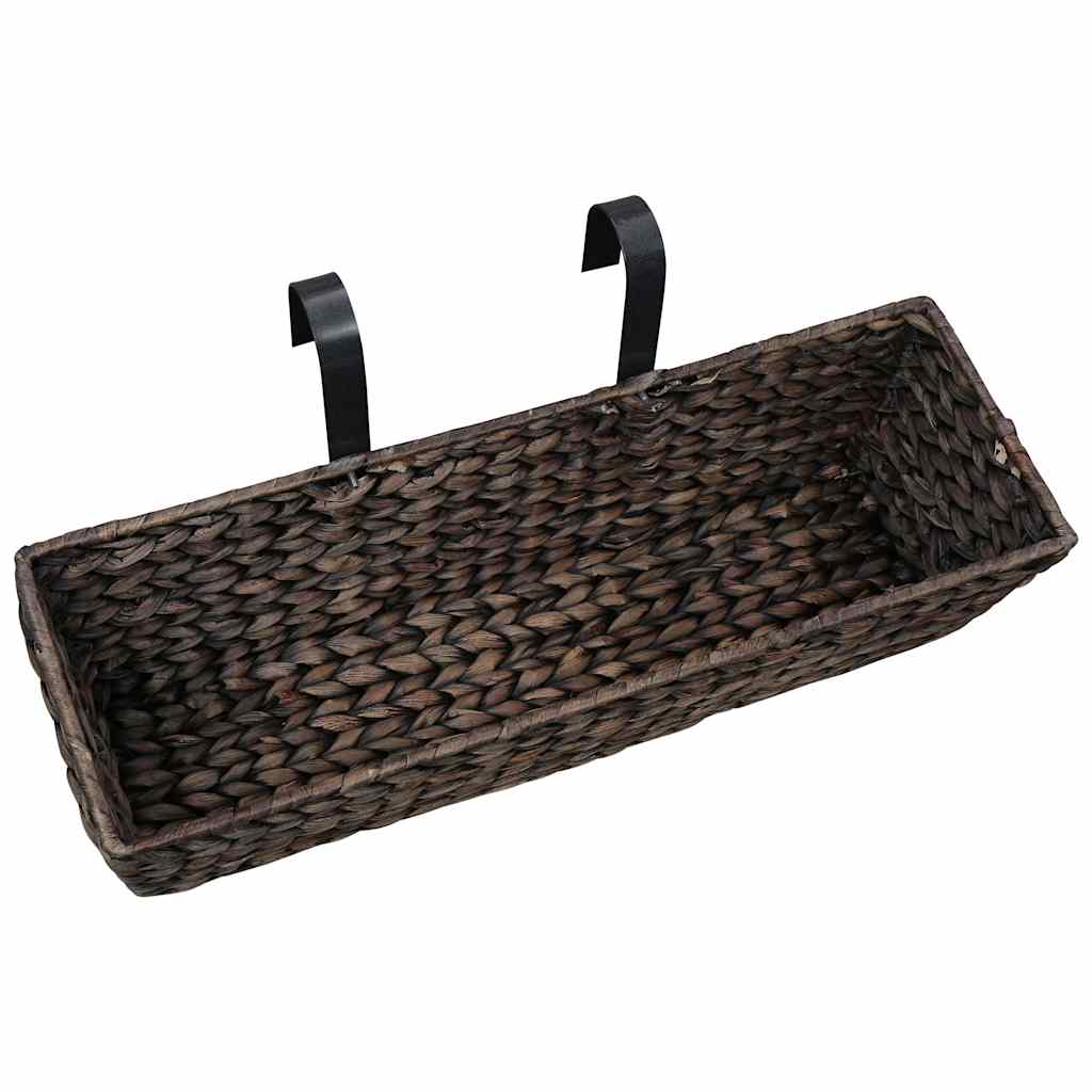 Conjunto De Jardineras 2 Unidades Jacinto De Agua Marrón_4