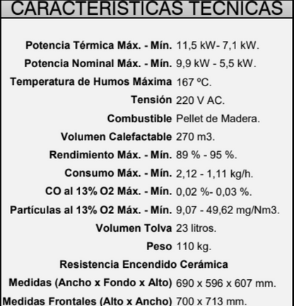 BRICOSOL Insertable de pellets FM Modelo aire IP-170 Interior en Vermiculita_3