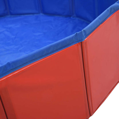 Piscina Para Perros Plegable Pvc Rojo 160x30 Cm_5