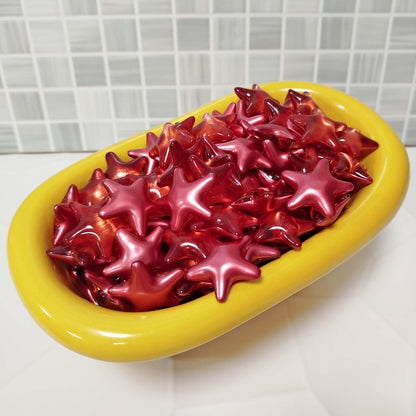Bolsa Regalo 12 Perlas De Baño Aroma Fresa - Con Aceite De Soja - Hidrata, Suaviza Y Perfuma La Piel - Forma Estrella_3