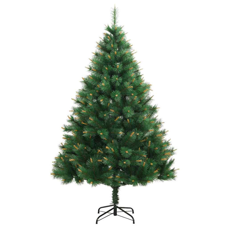 Vidaxl Árbol Navidad Artificial Con Bisagras 150 Led Y Bolas 120 Cm_4