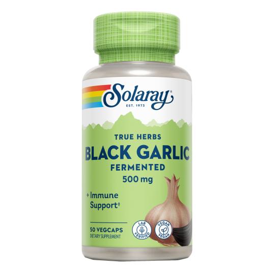 Bolbo de alho preto 500mg Solaray 50 cápsulas