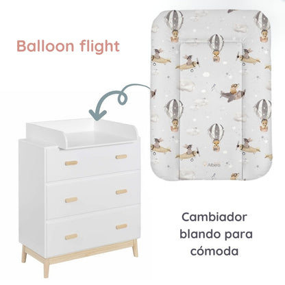 Cotton Color Cambiador Blando Para Comoda 70x50 Albero Mio GRIS| Higiene Rápida Y Cambios Sin Complicaciones_2