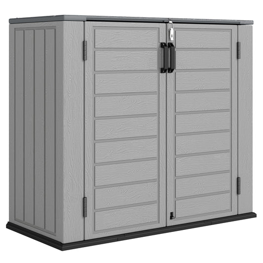 Outsunny Cobertizo De Jardín 940l Con Tapa Abatible 2 Puertas Cerradura Gris_0