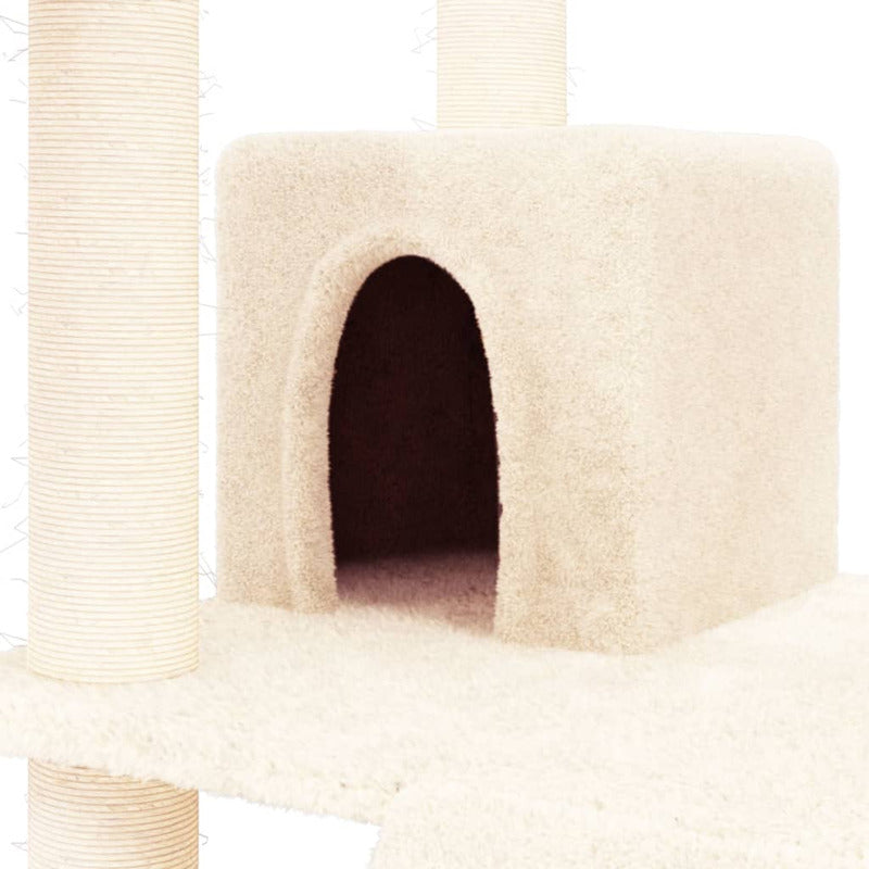 Vidaxl Rascador Para Gatos Con Postes De Sisal Color Crema 83 Cm_5