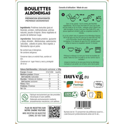 Almôndegas Vegan Nuveg 100g