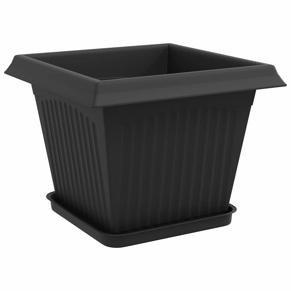 Macetas 24 Uds. Negro Plástico_4