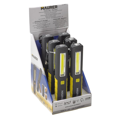 Linterna Led Multifunción Tipo Boligrafo Recargable (900 Mah) 200 Lumenes Con Iman, Gancho Y Soporte Ajustable.