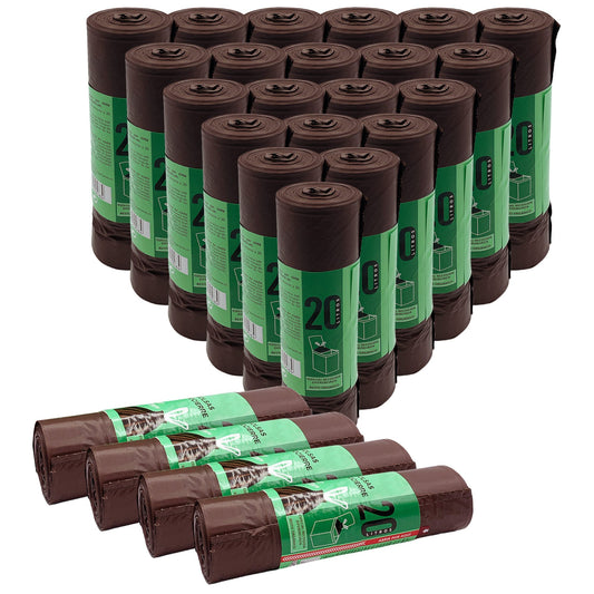 500 Bolsas De Basura Con Autocierre 20l Capacidad Cada Una