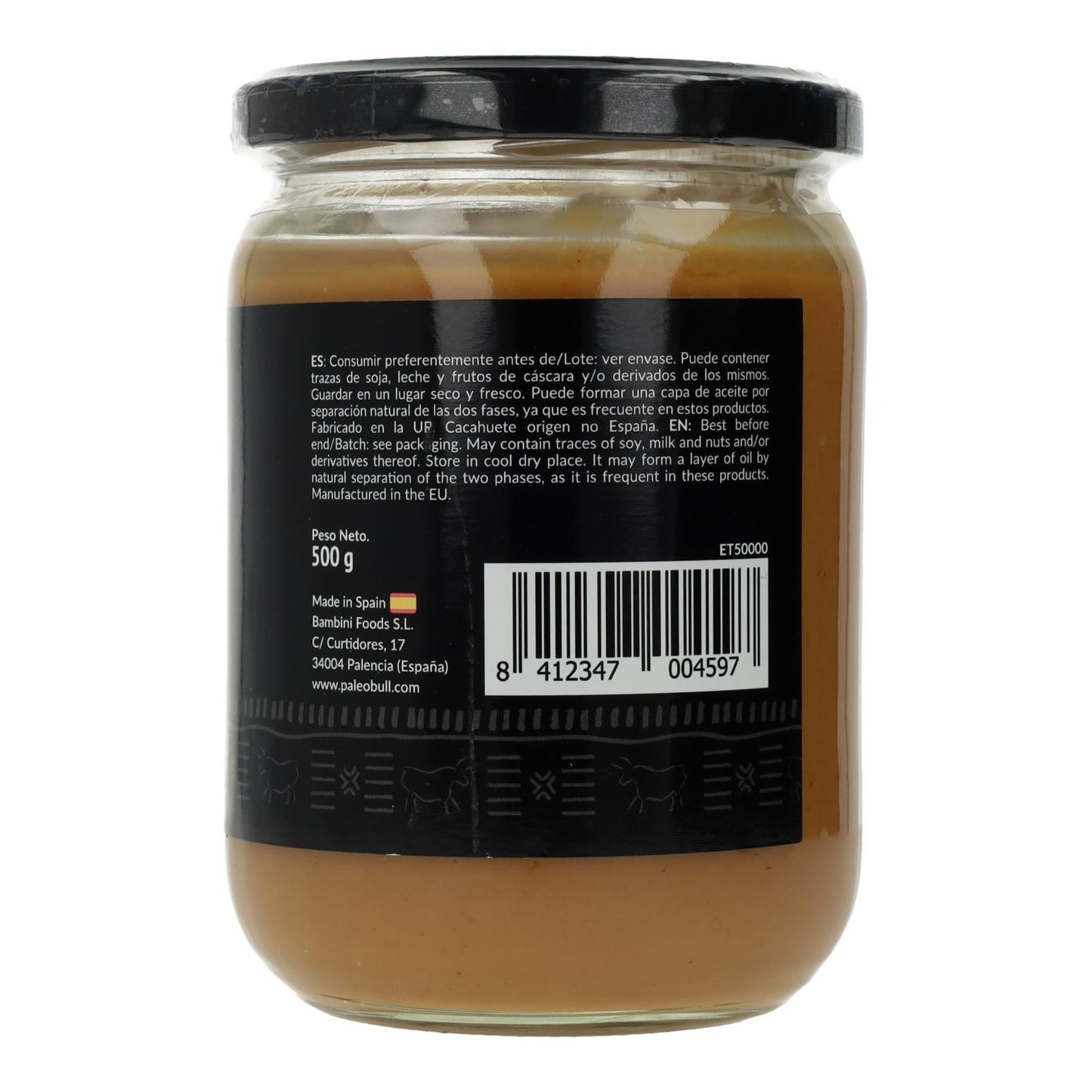 Manteiga de amendoim 100% natural 457 Paleobull 500 g