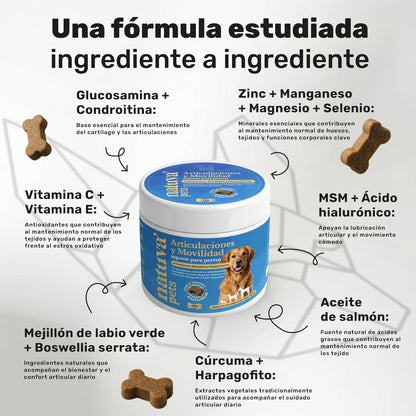 Condroprotector Para Perros. Movilidad Y Articulaciones. Suplemento Para Mascotas. 120 Masticables. Natuva Pets_2