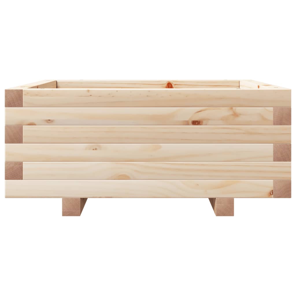 Jardinera De Madera Maciza De Pino 60x60x26,5 Cm_4
