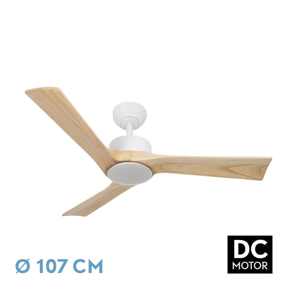Ventilador Dc Orinoco 24w Blanco 3 Aspas Haya 107d 2424lm 3000k-6500k C/remoto, Reg. Intensidad, Temp., Mem._0