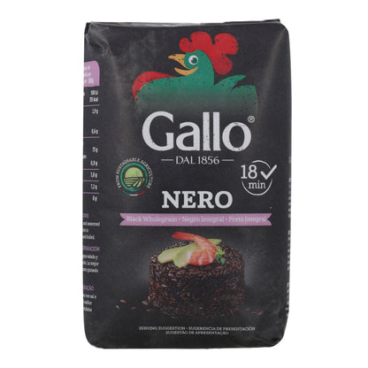 Arroz Negro 100% Integral Riso Gallo 500g
