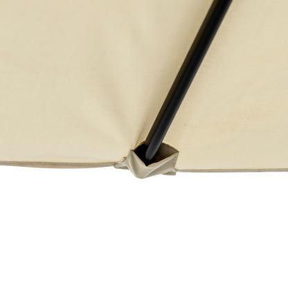 Outsunny Sombrilla Doble 295x152x222 Cm Con Inclinación De 45° Manivela Caqui_4