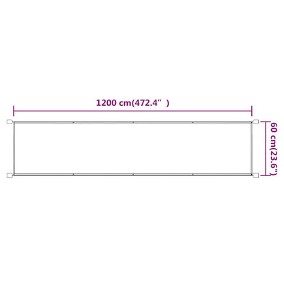 Vidaxl Toldo Vertical Terracota Tela Oxford 60x1200 Cm_2