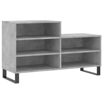 Vidaxl Mueble Zapatero Madera Contrachapada Gris Hormigón 102x36x60 Cm_0