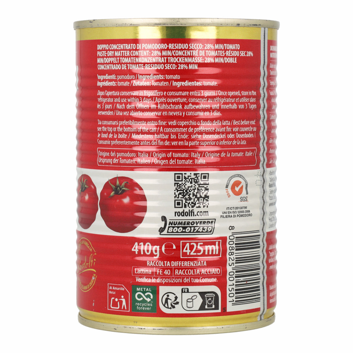 Pomodoro Doble Concentrado Rodolfi 410g