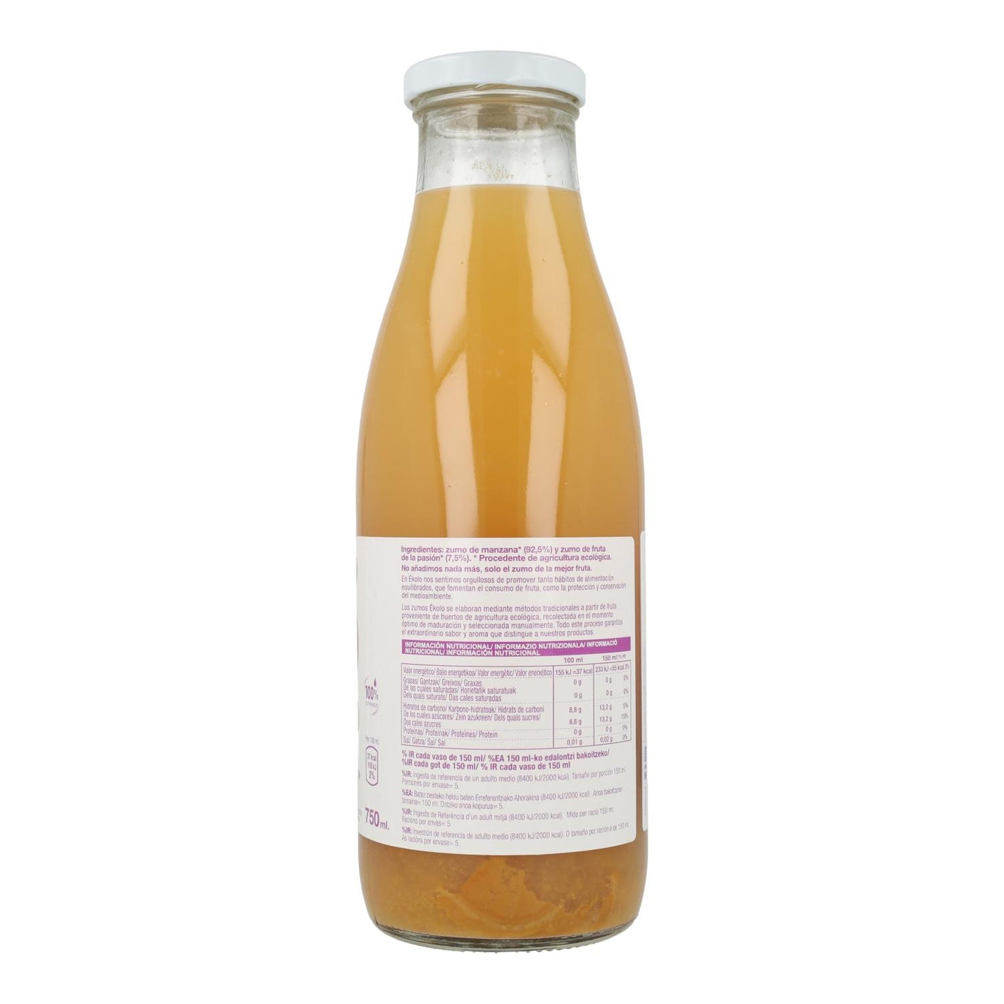 Ékolo Bio Sumo 100% de maçã e maracujá 750ml