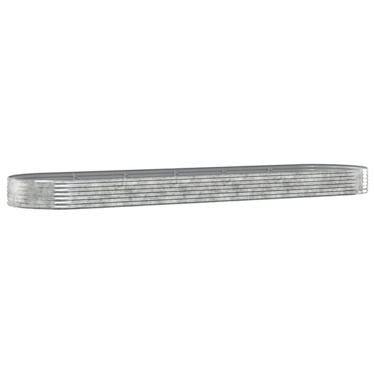 Jardinera Arriate Acero Galvanizado Plata 523x140x36 Cm_0