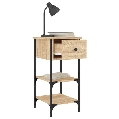 Mesita De Noche Madera De Ingeniería Roble Sonoma 34x36x70 Cm_2