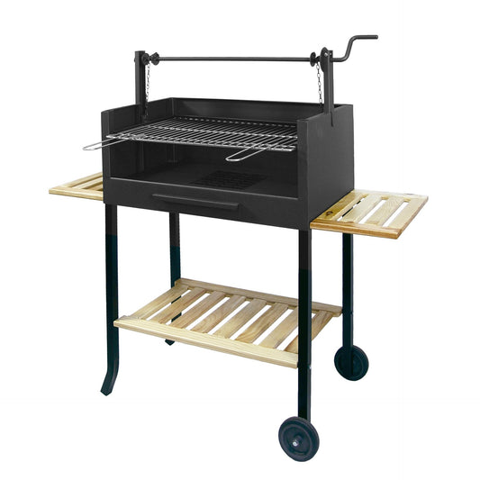 Grelhador completo com grelha galvanizada e tabuleiro de madeira da Imex El Zorro