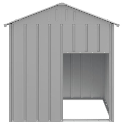 Caseta Perros Tejado Acero Galvanizado Gris Claro 117x103x123cm_2