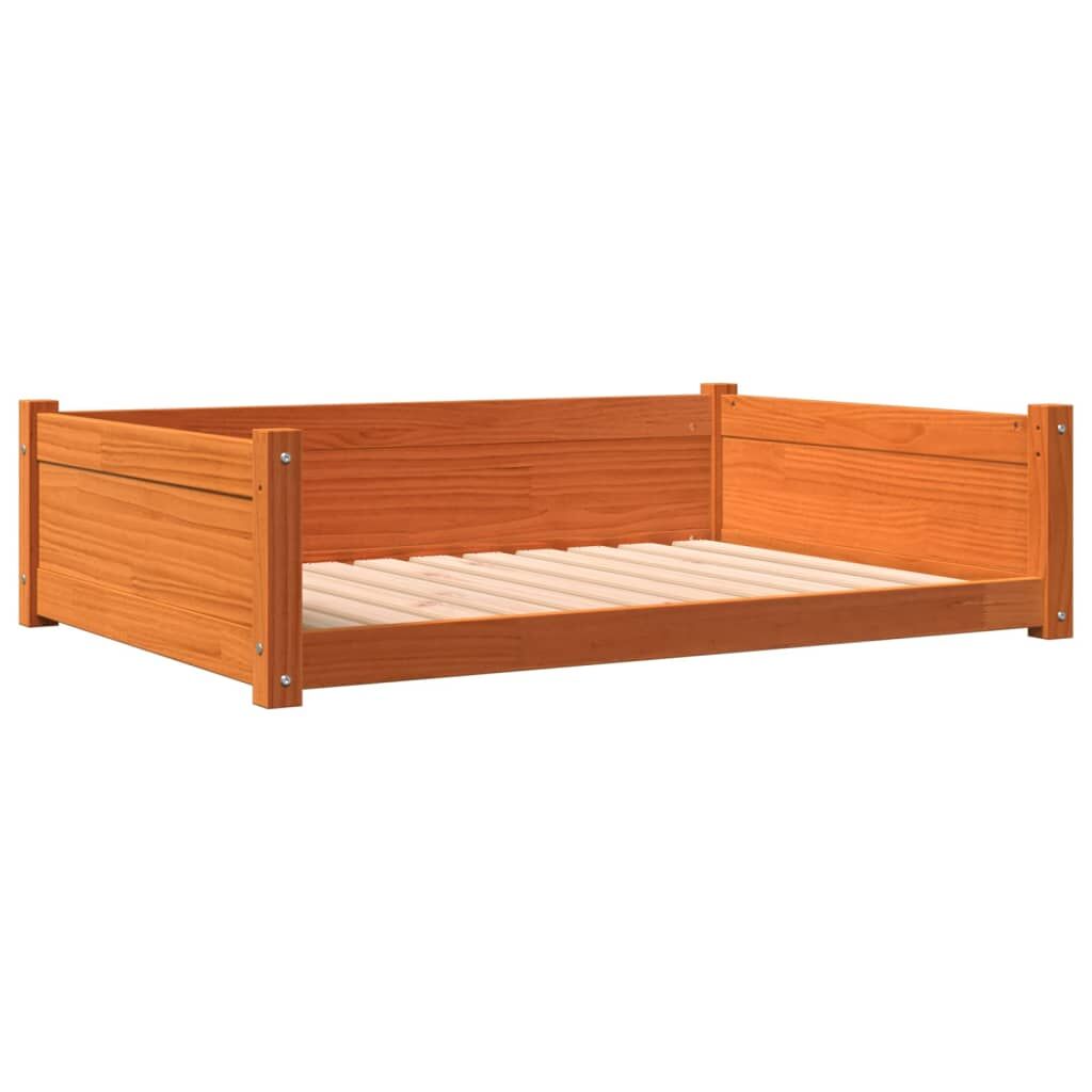 Vidaxl Cama Para Perros Madera De Pino Marrón Cera 105,5x75,5x28 Cm_0