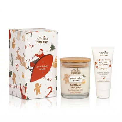 Vela perfumada de soja + crema corporal de verbena Officina Naturae 100 ml