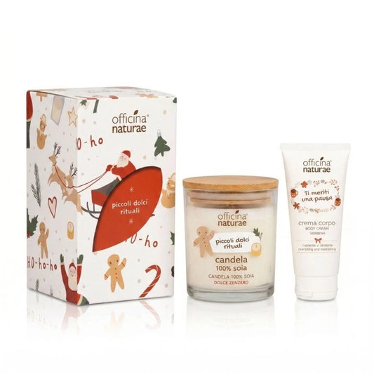 Vela perfumada de soja + crema corporal de verbena Officina Naturae 100 ml