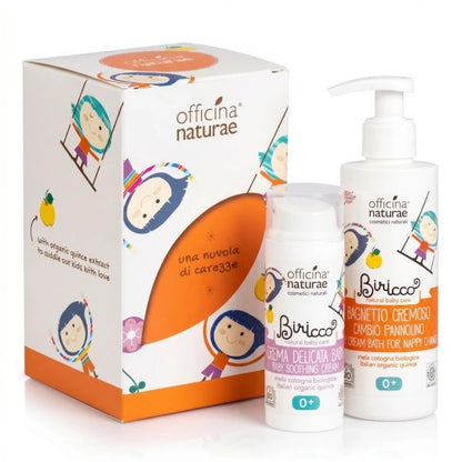 Baño cremoso para bebé + crema delicada para bebé Officina Naturae 200 ml + 50 ml