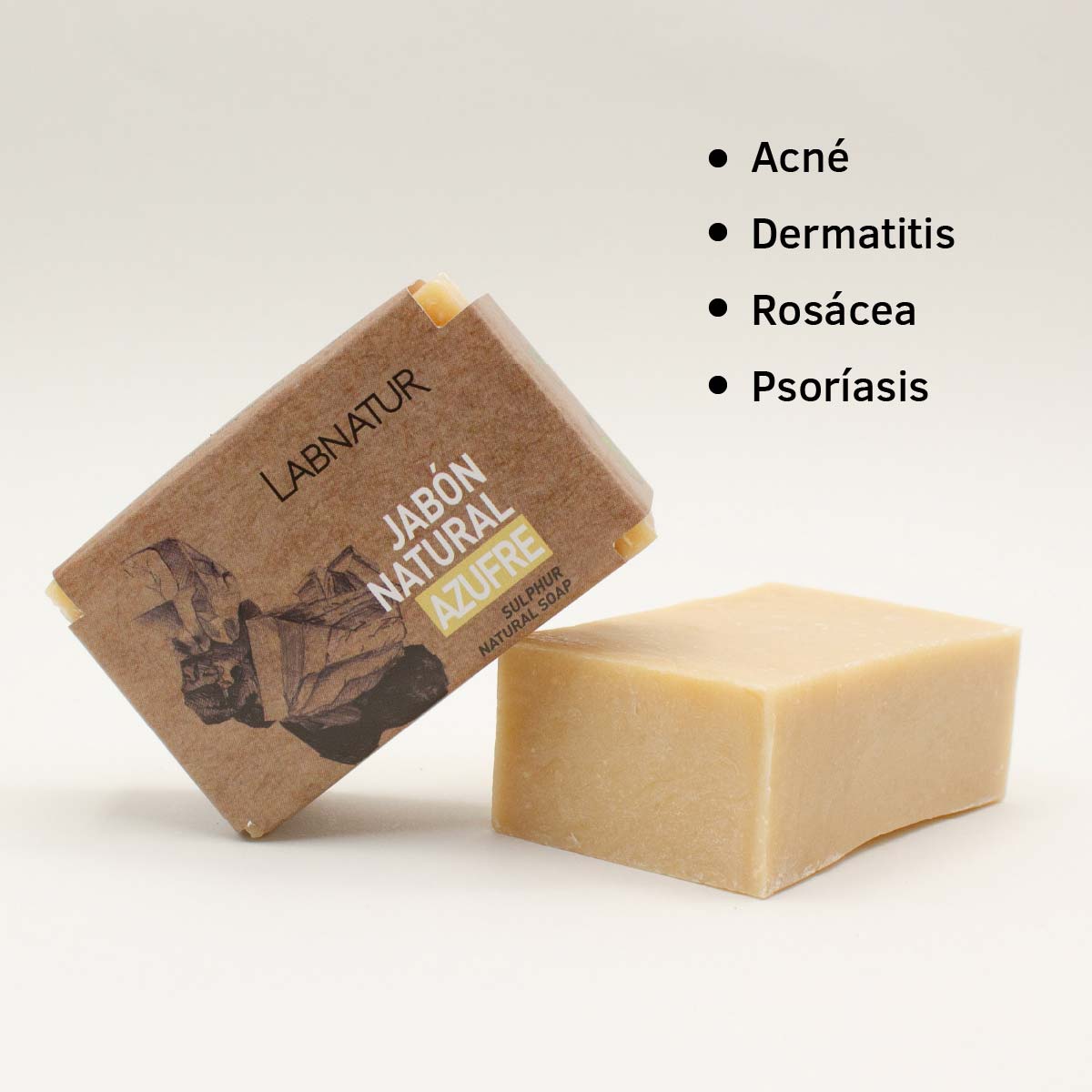 Jabón Natural Azufre Labnatur 100 g | Purifica y Regula el Sebo | Piel Grasa | Vegano_1