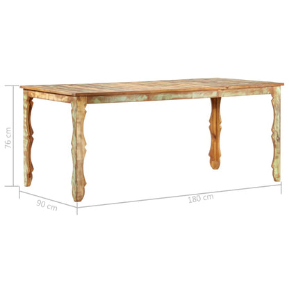 Mesa De Comedor De Madera Maciza Reciclada 180x90x76 Cm_2