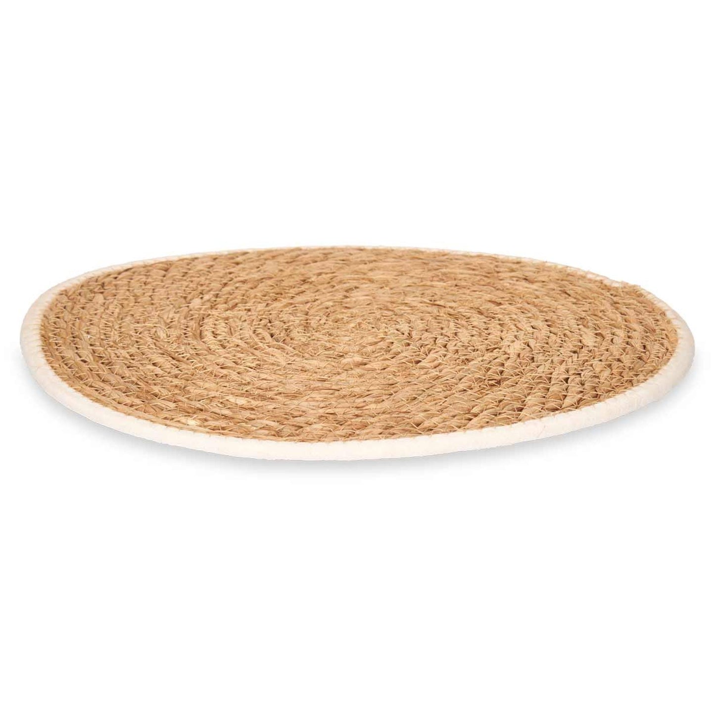 Salvamantel Esparto Borde Tela Blanco 35 Colección Kinvara_2