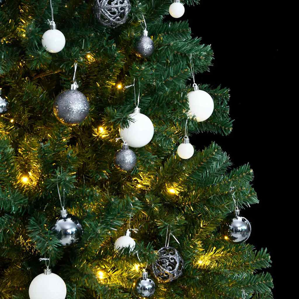 Vidaxl Árbol De Navidad Artificial Con Bisagras 150 Led Y Bolas 150 Cm_1