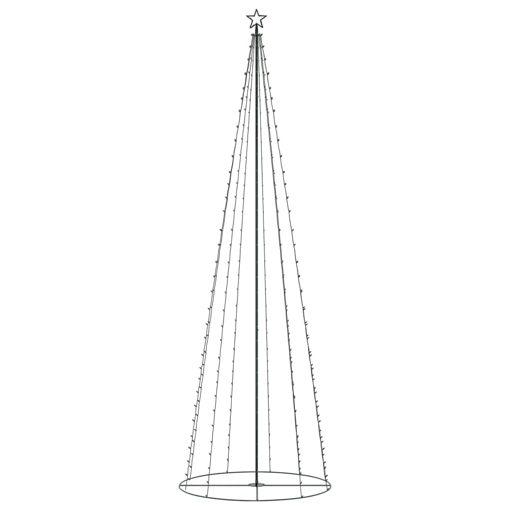 Vidaxl Árbol De Navidad Forma De Cono 330 Led Blanco Cálido 100x300 Cm_0