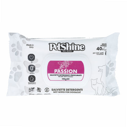 Porrini Toallitas Higiene Perro/Gato, Pasión, 40 uds
