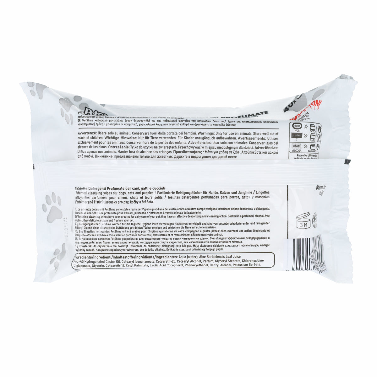 Porrini Toallitas Higiene Perro/Gato,MusgoBlanco Aloe 40ud