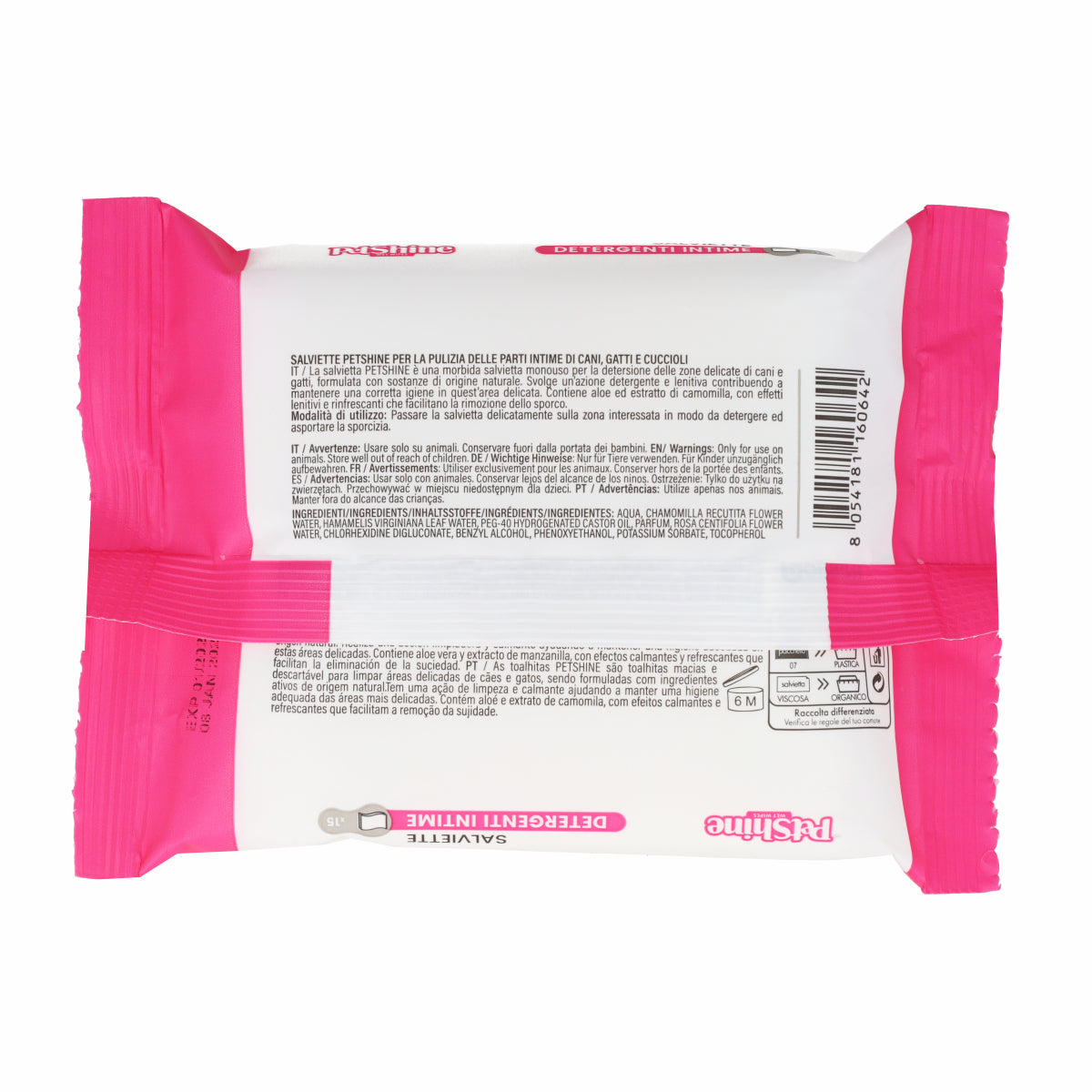 Toallita Higiene para Perro y Gato Intime Porrini 15 uds