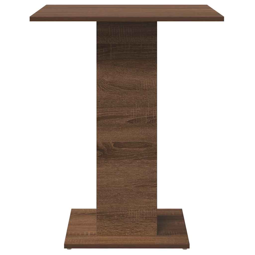 Mesa De Bistró Madera Contrachapada Roble Marrón 60x60x75 Cm_3