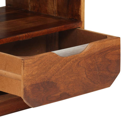 Mesita De Noche Con Cajón Madera Maciza De Sheesham 40x30x50 Cm_2