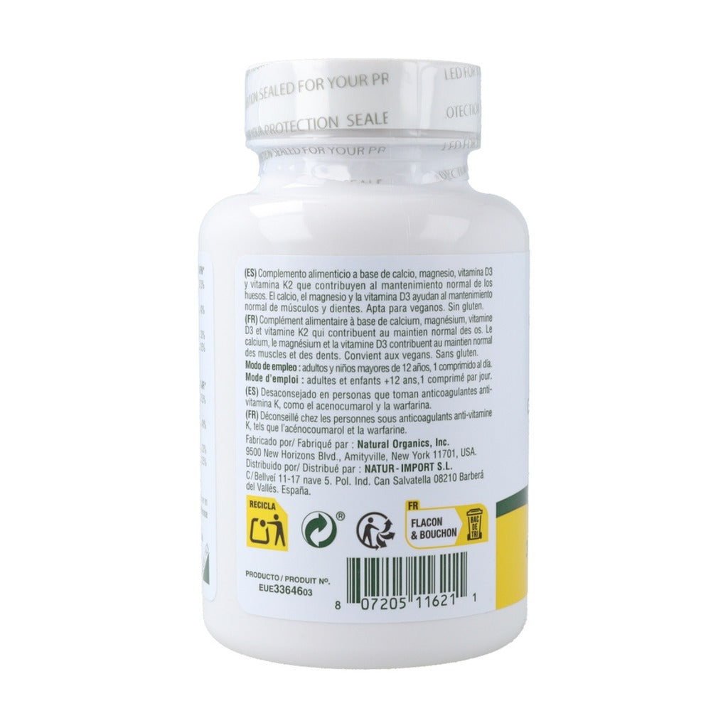 Calcio, Magnesio, Vit D3 y K2 Nature's Plus 30 comprimidos