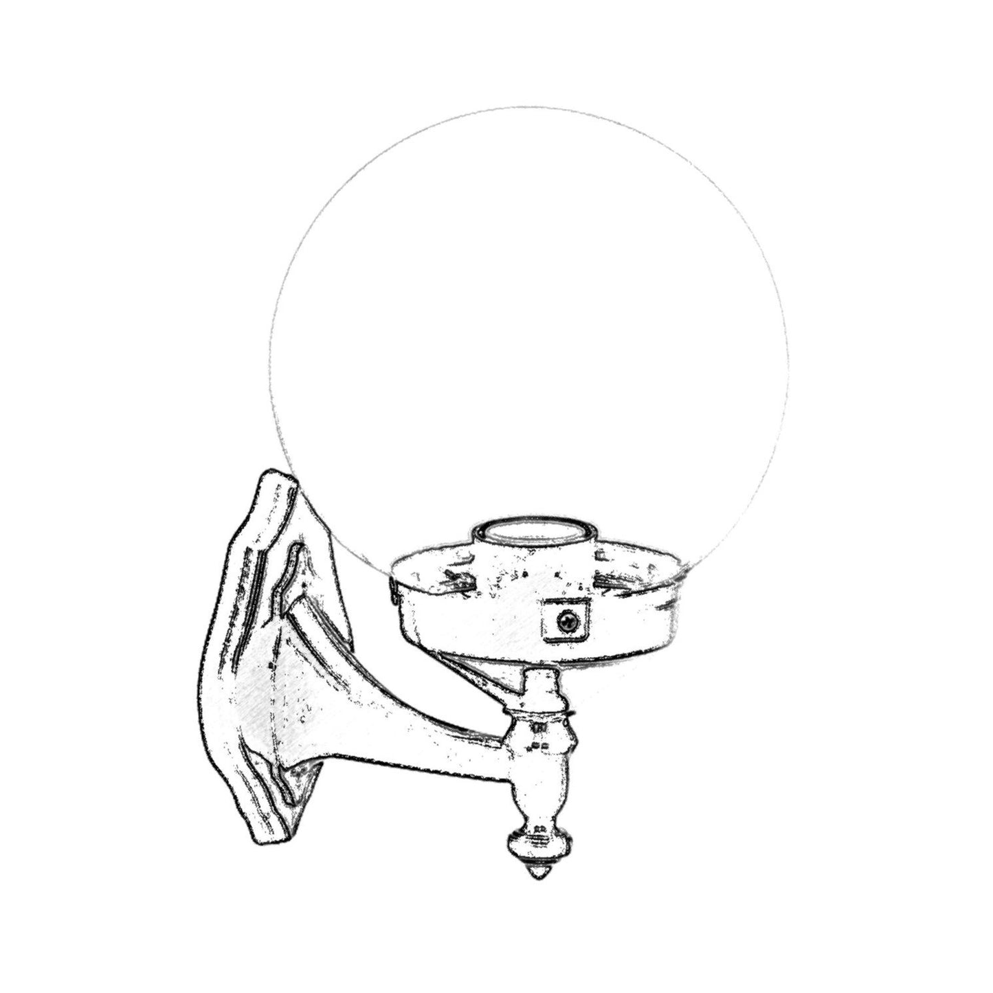 Aplique De Pared Para Exterior, Abs , Negro, 25x25x30, Casquillo E 27 Max 60 W