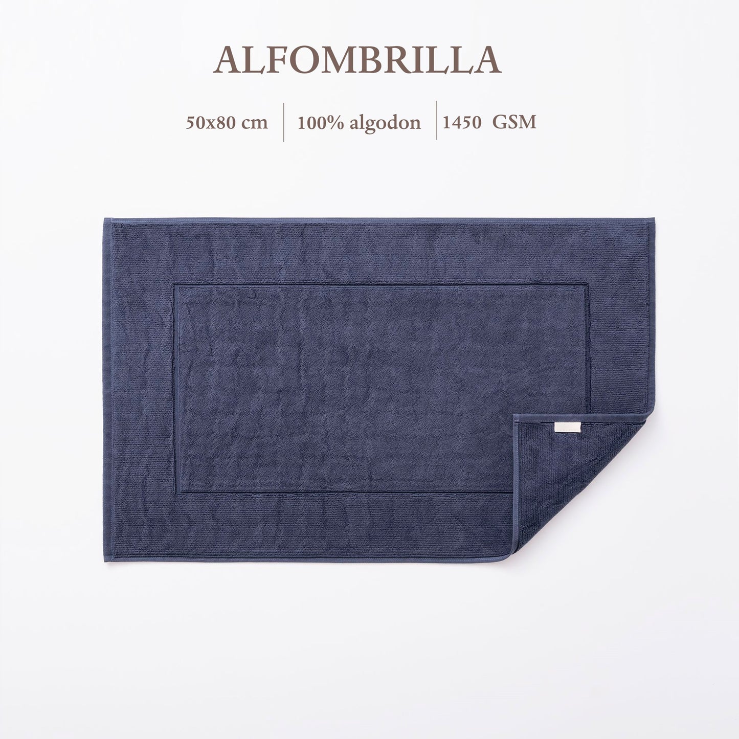 Alfombrilla De Baño 50x80cm 100% Algodón 1450gsm Navy Scalpers Home