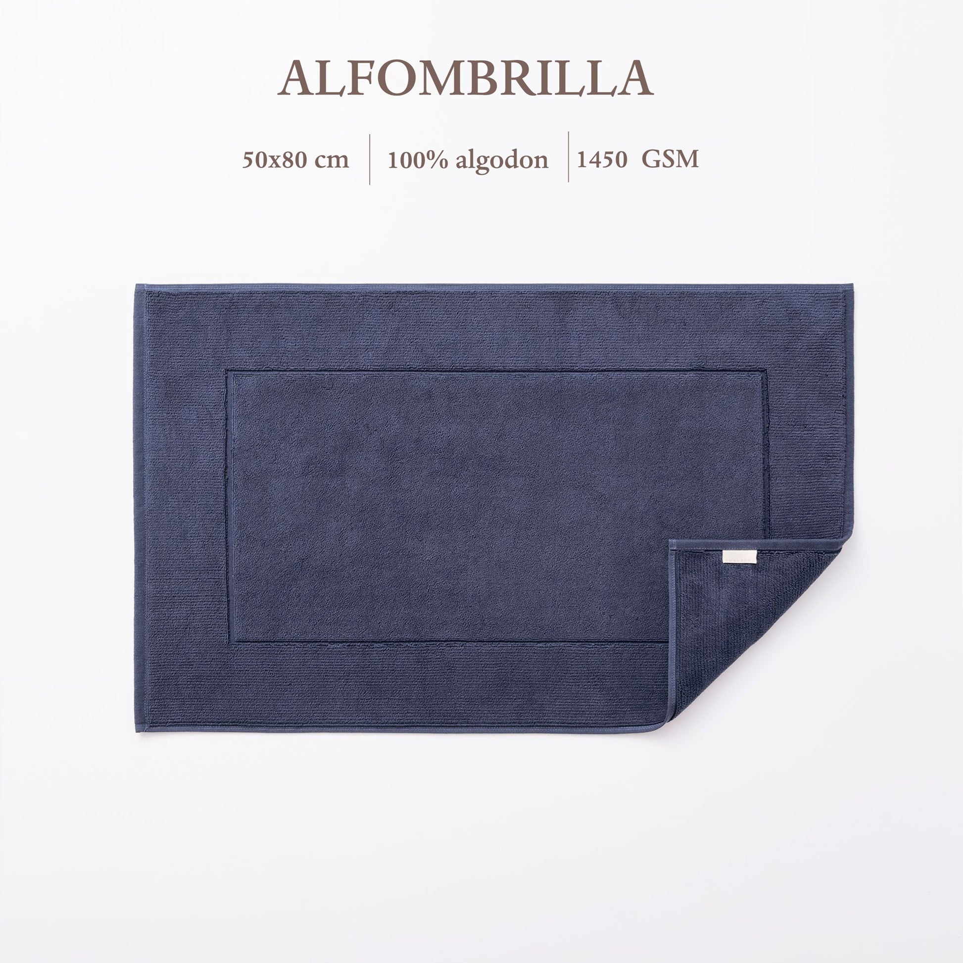 Alfombrilla De Baño 50x80cm 100% Algodón 1450gsm Navy Scalpers Home
