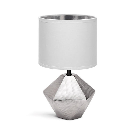 Candeeiro de mesa de cerâmica E14 Prata