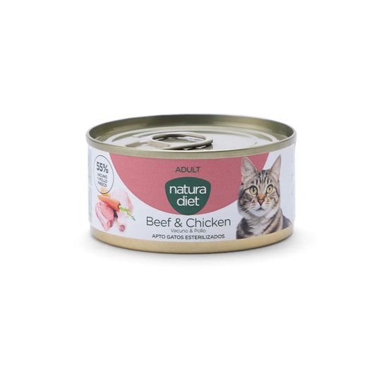 Natura Diet Cat Carne de vaca e frango enlatados 85 g Alimento húmido para gatos